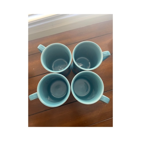 Xtra large mugs Turquoise 14 oz coastal cottage coffee tea chocolate cups - Picture 8 of 8
